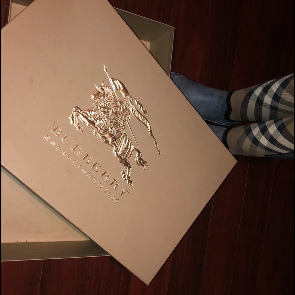 Burberry rain boots